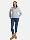 Polo Collar Half Zip Regular Fit Sweatshirt
