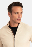 Textured Full Zip Cardigan
