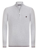 Textured Half Zip Jumper