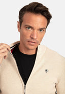 Textured Full Zip Cardigan