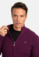 Textured Full Zip Cardigan