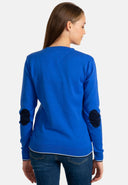 V-Neck With Arm Patch Pullover