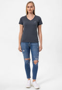 Akshaena Regular Fit V-Neck T-shirt