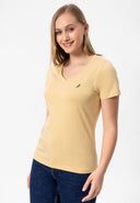 Akshaena Regular Fit V-Neck T-shirt